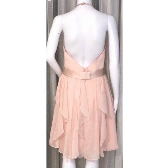 VERA WANG Blush Chiffon A-Line Dress - Picture 7 of 9